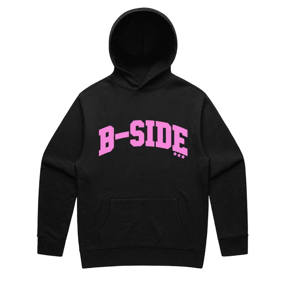 Black B-Star Filled Hoodie - Pink Print