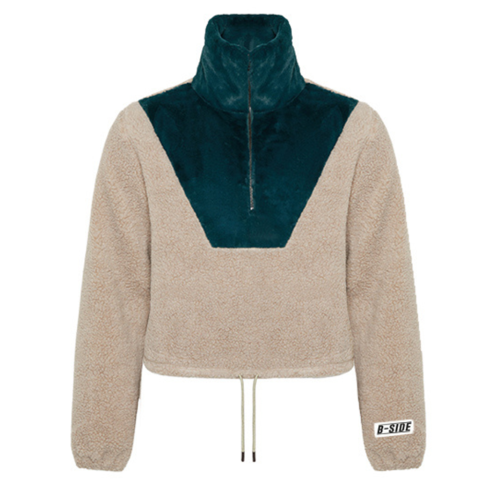 Pearl Cropped Pullover - Natural & Green