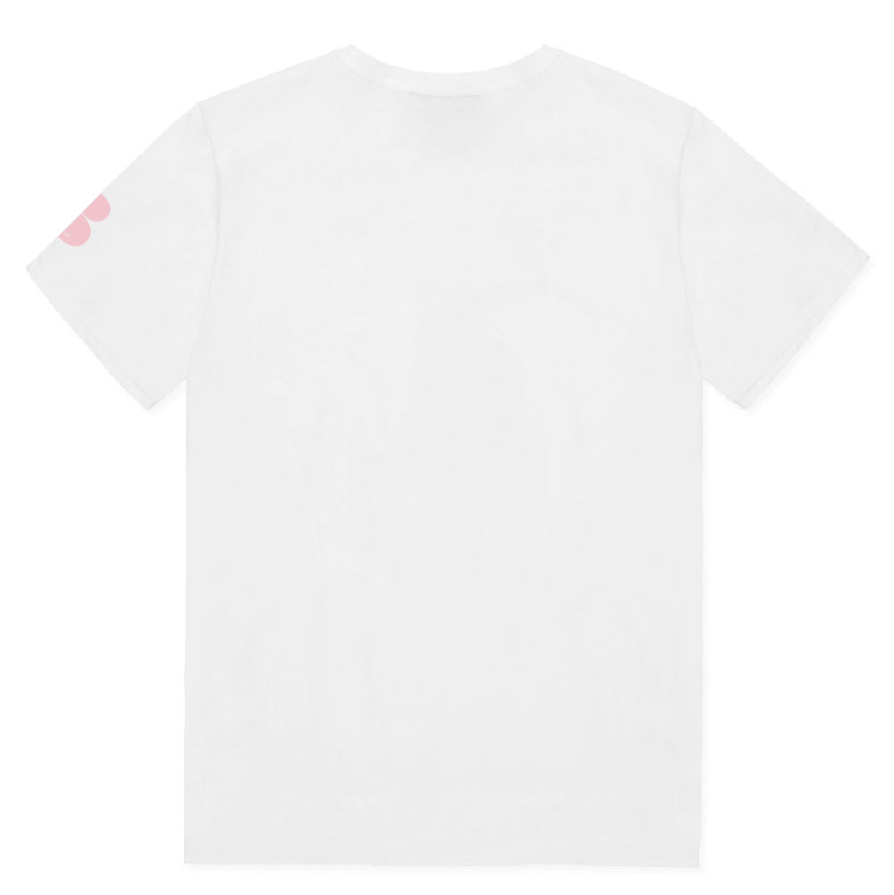 White OG T-Shirt - Baby Pink Print