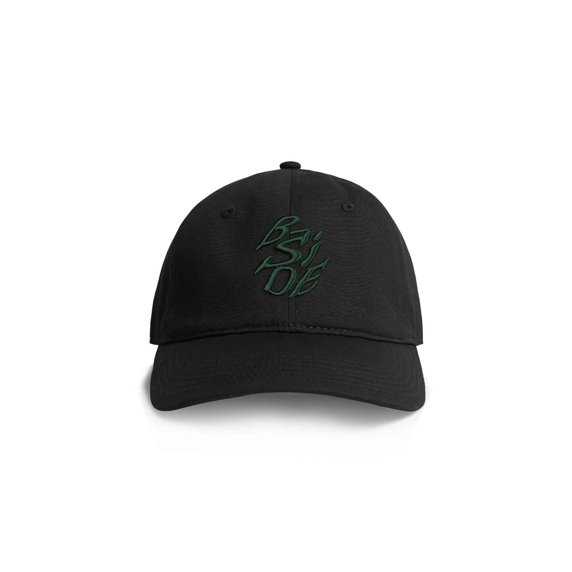 Black Cyrus Trucker Hat - Green Embroidery