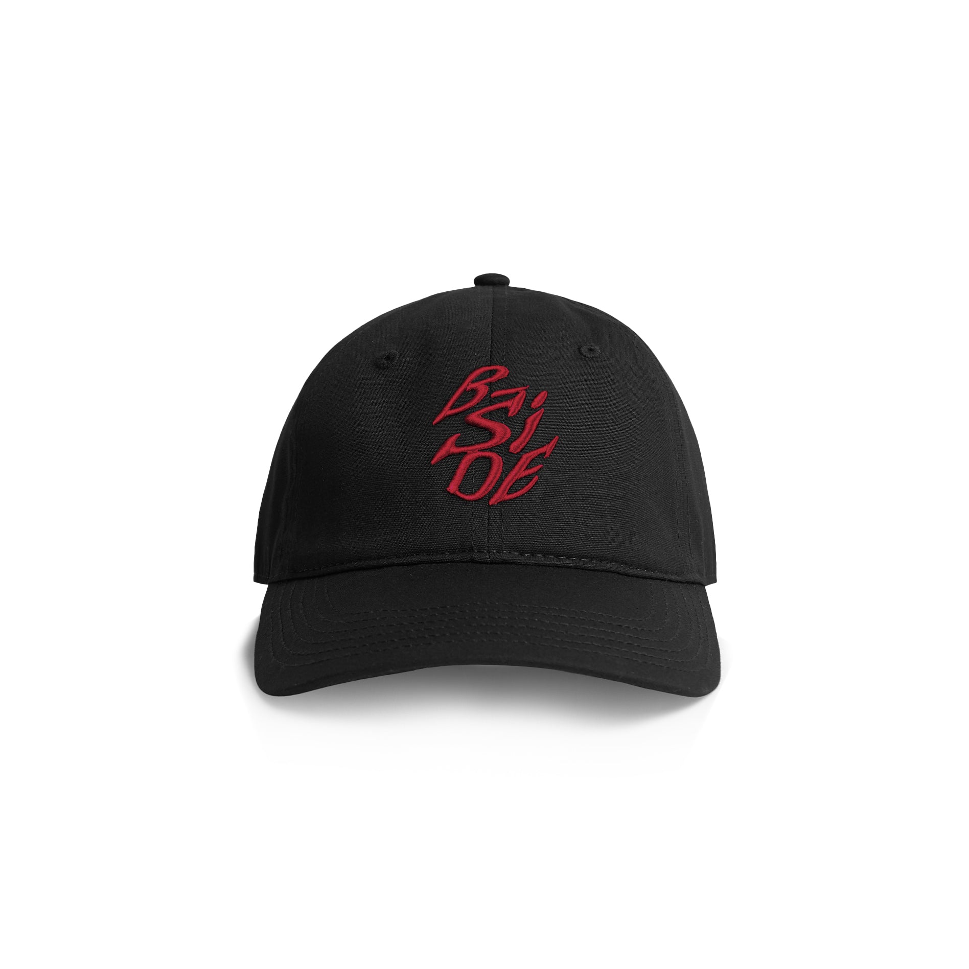 Black Cyrus Trucker Hat - Red Embroidery