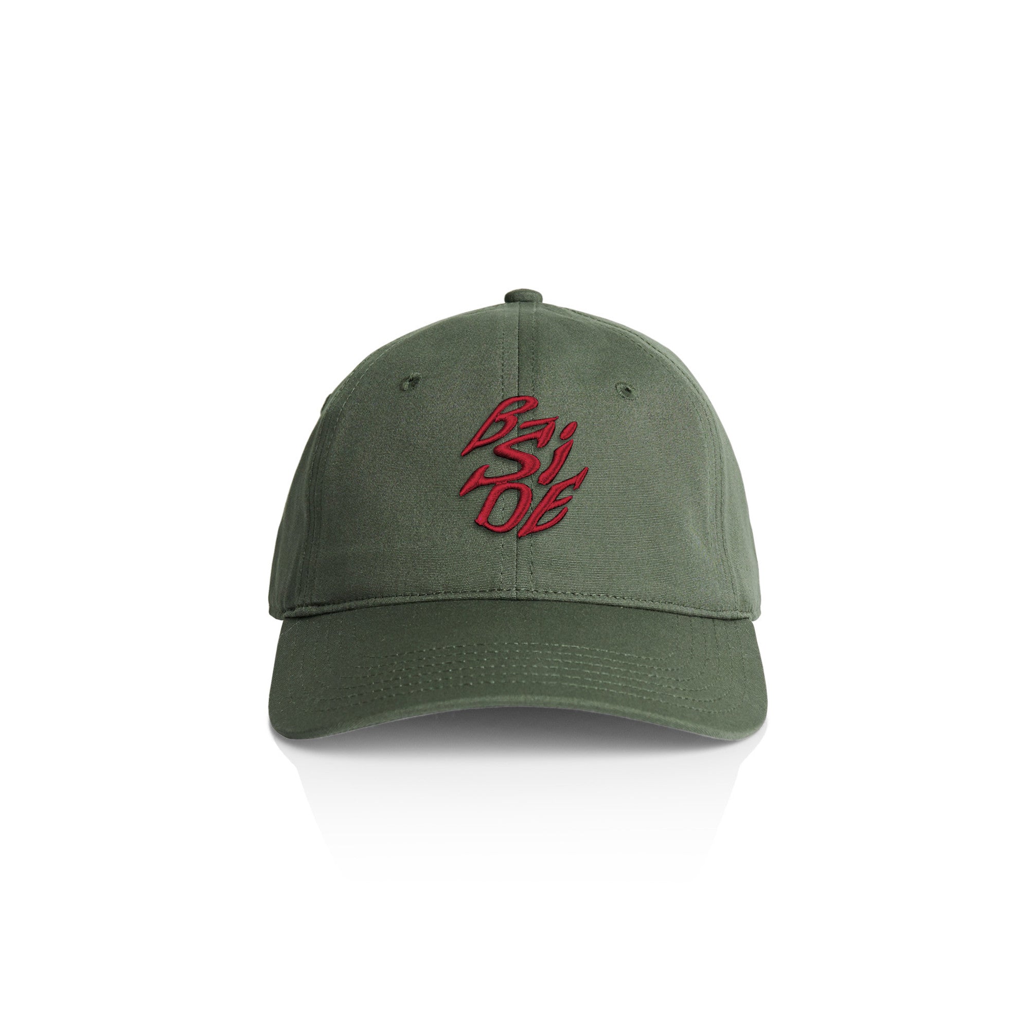 Green Cyrus Trucker Hat - Red Embroidery