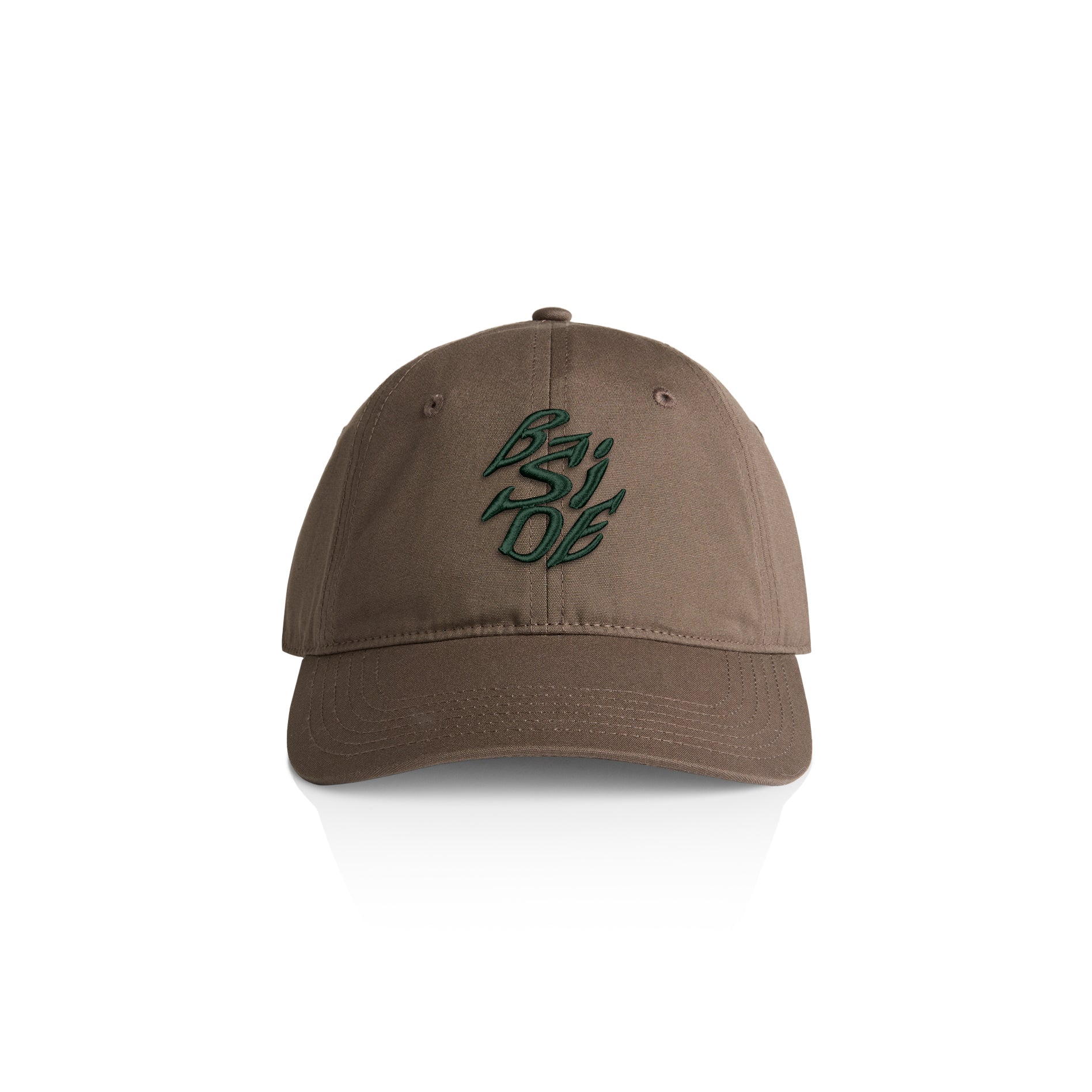 Brown Cyrus Trucker Hat - Green Embroidery