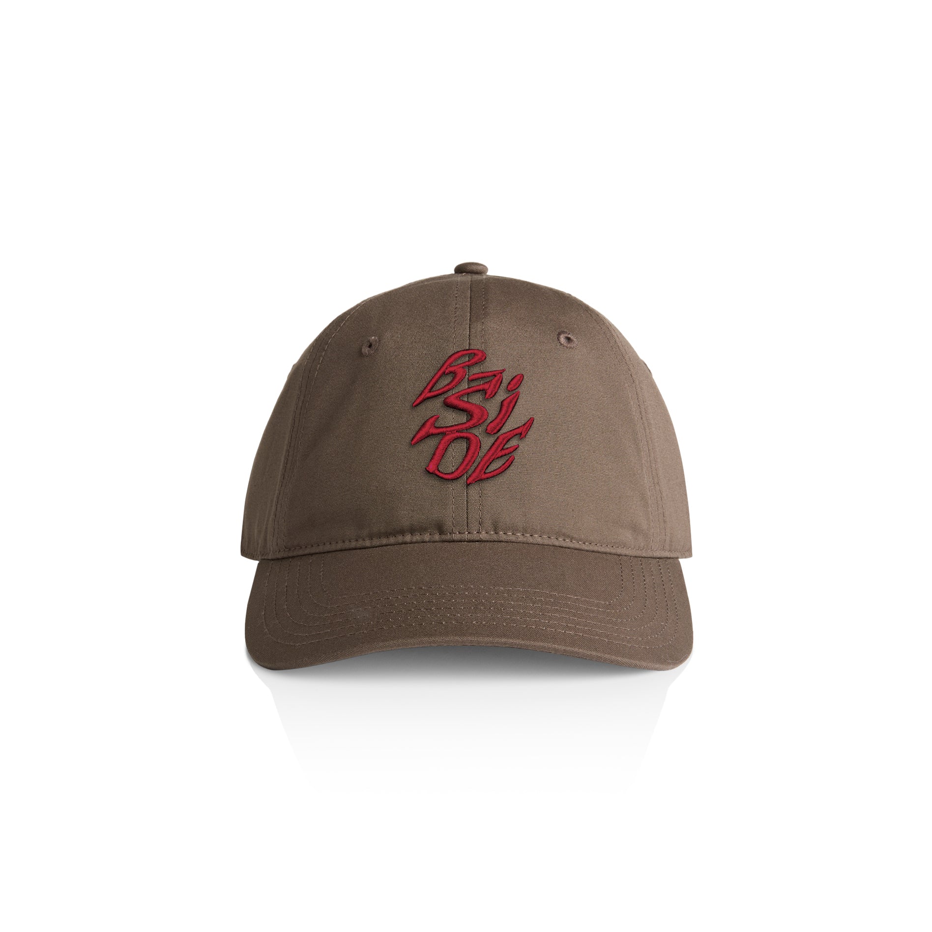 Brown Cyrus Trucker Hat - Red Embroidery