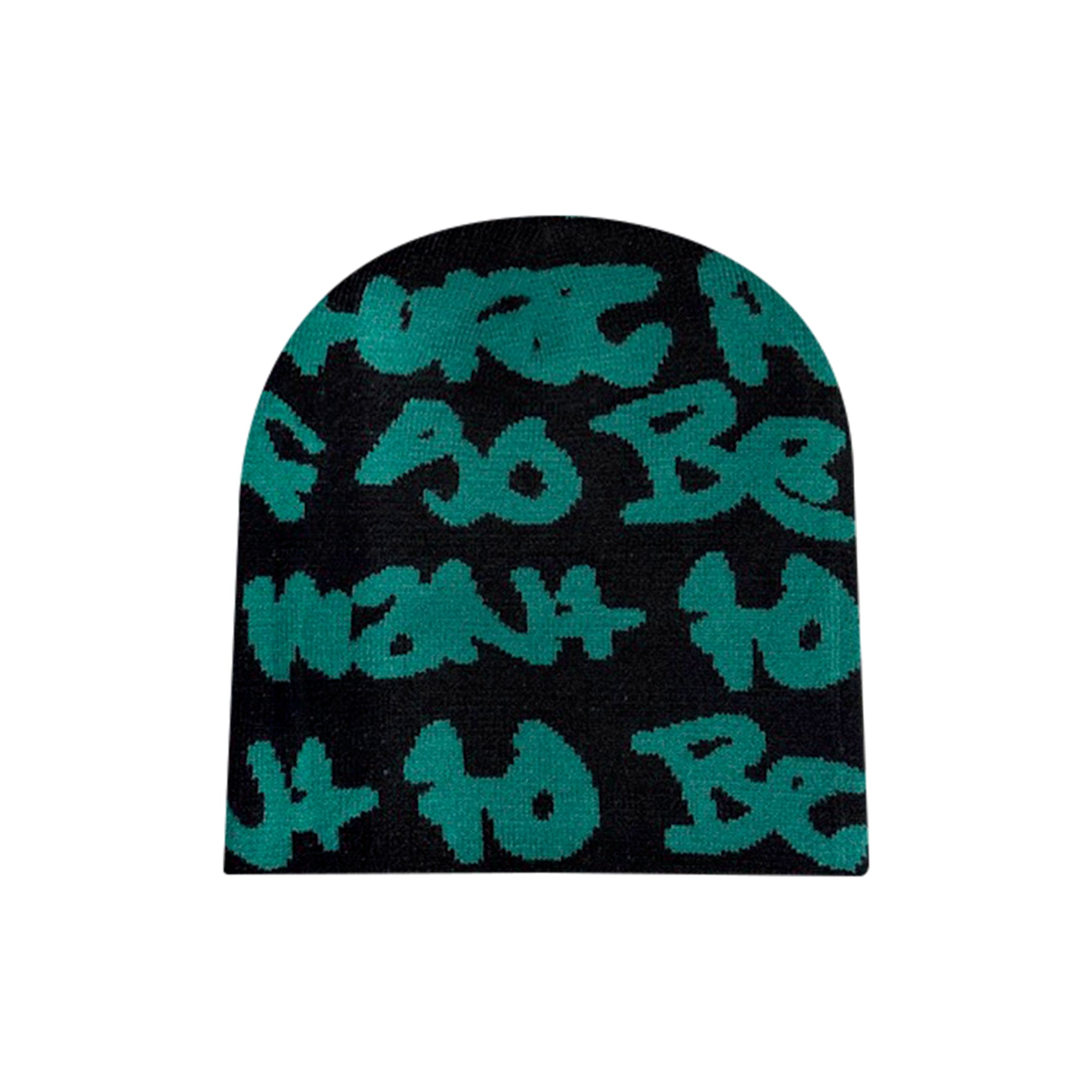 B-side Reversible Graffiti Beanie - Black & Green