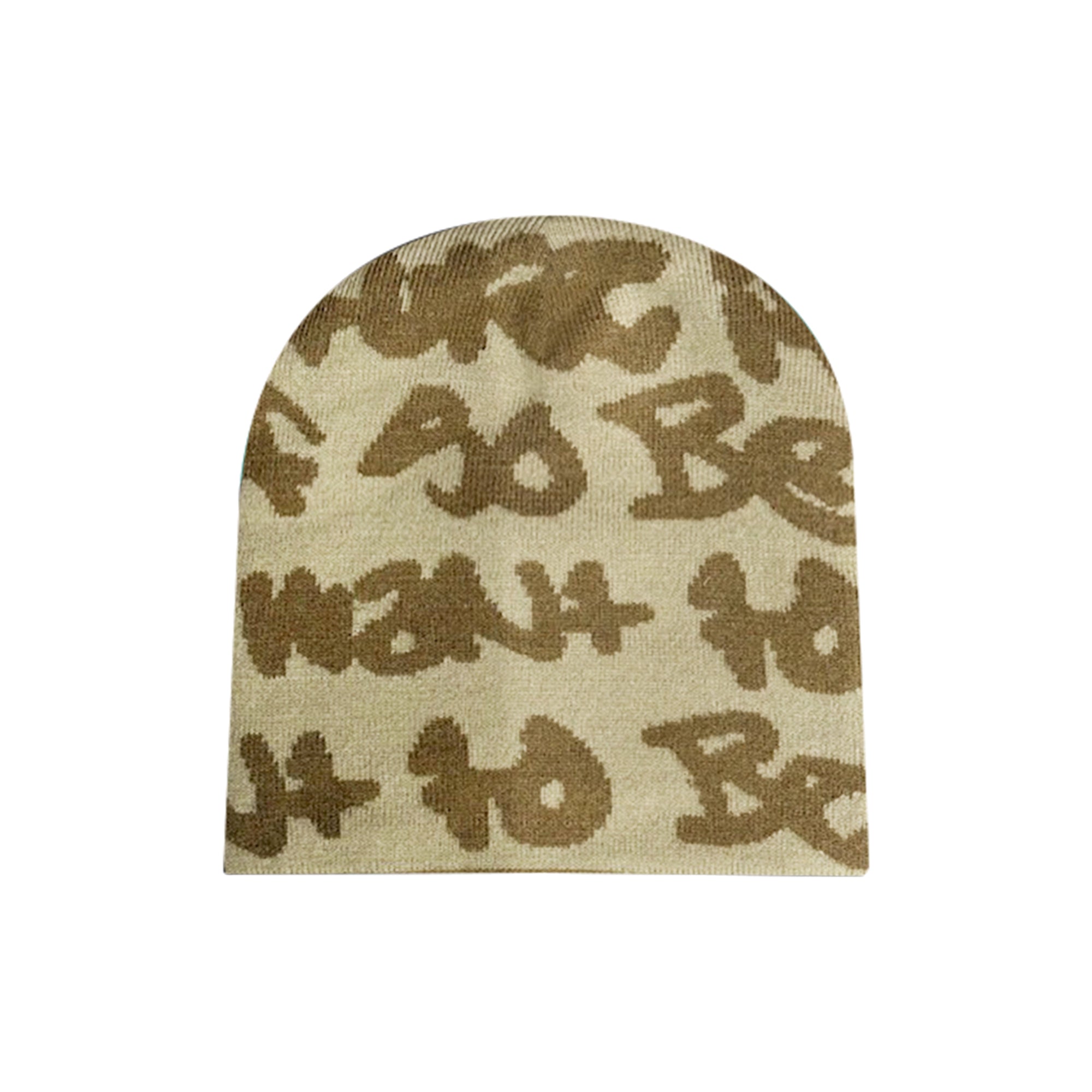 B-side Reversible Graffiti Beanie - Beige & Sand