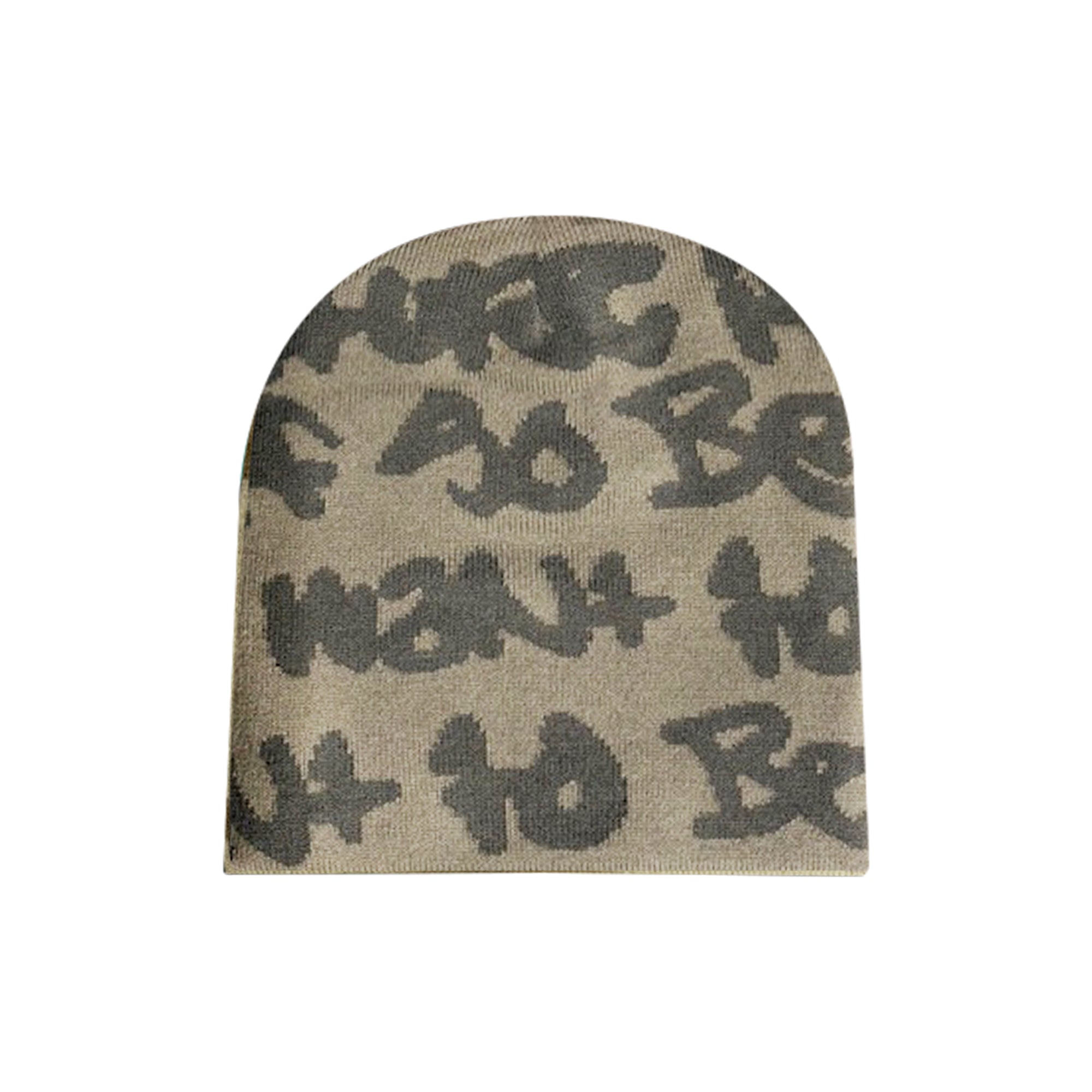 B-side Reversible Graffiti Beanie - Grey & Beige