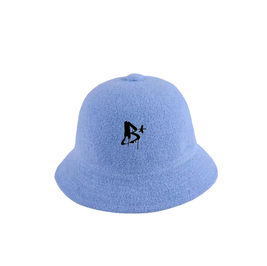 Baby Blue Boogie Bucket Hat - Black Print