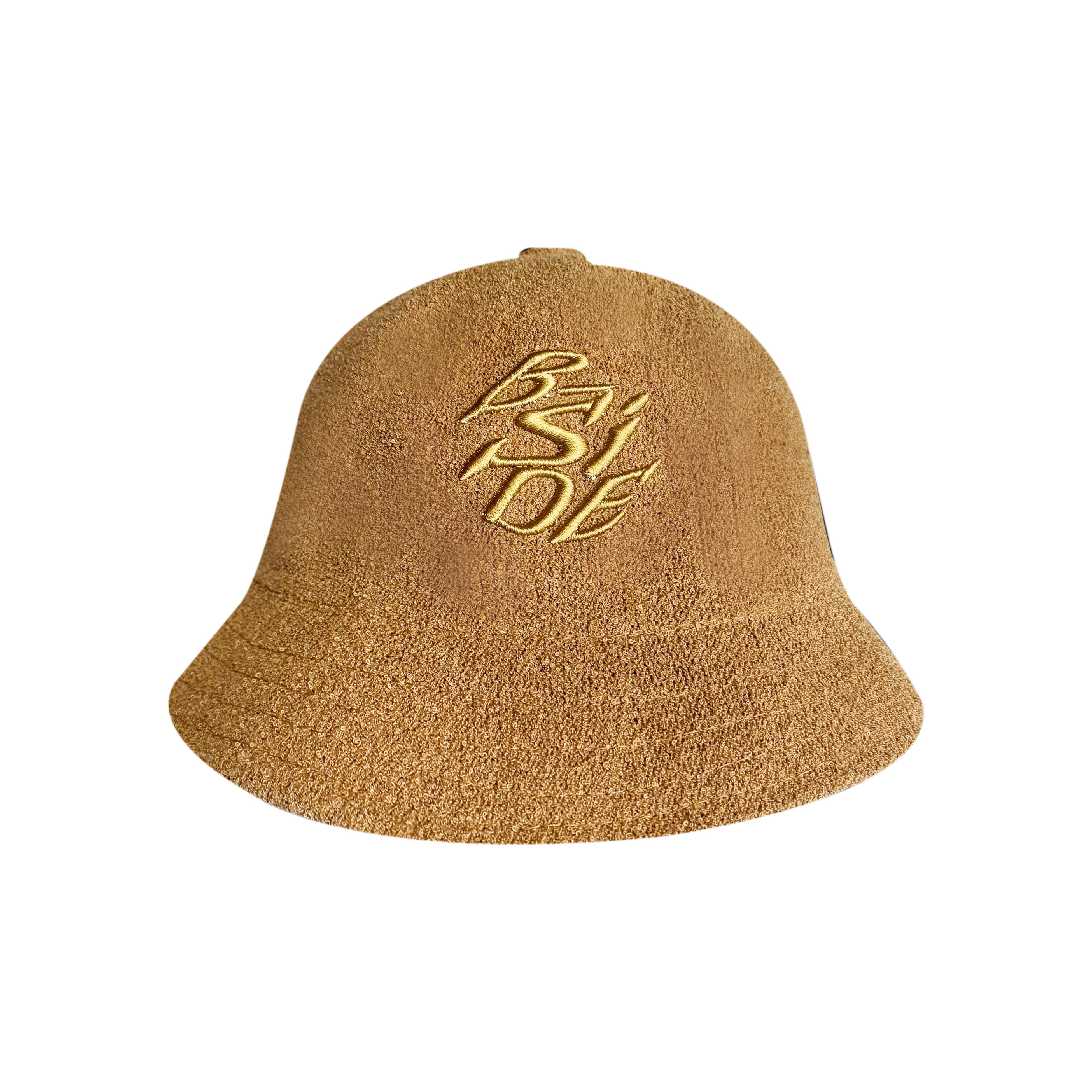 Beige Regal Bucket Hat - White Print