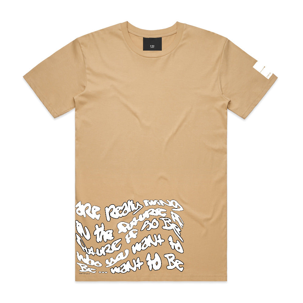 Sand OG Swirl T-Shirt - White Print