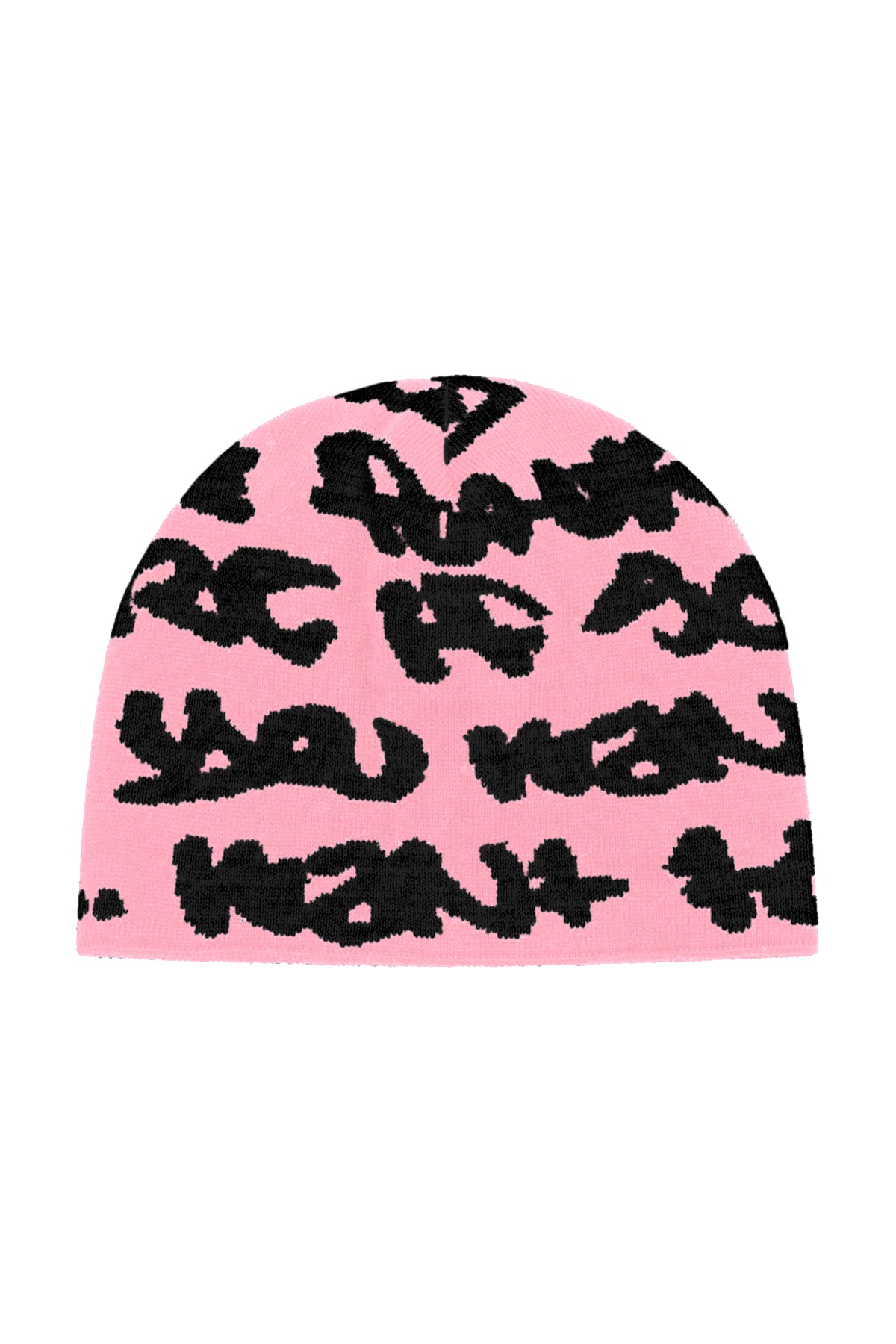 Black & Pink Reversible Graffiti Beanie Hat