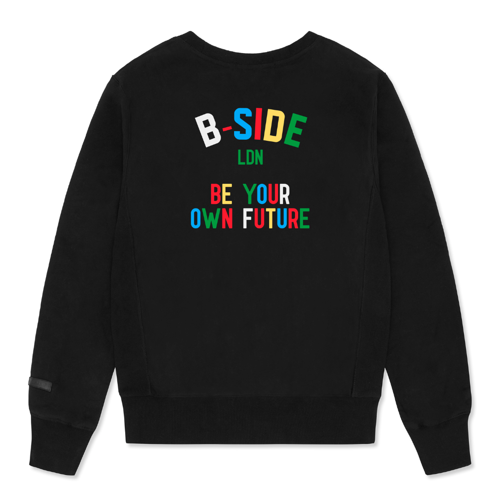 Black Multi Future Sweat - Multicoloured Print