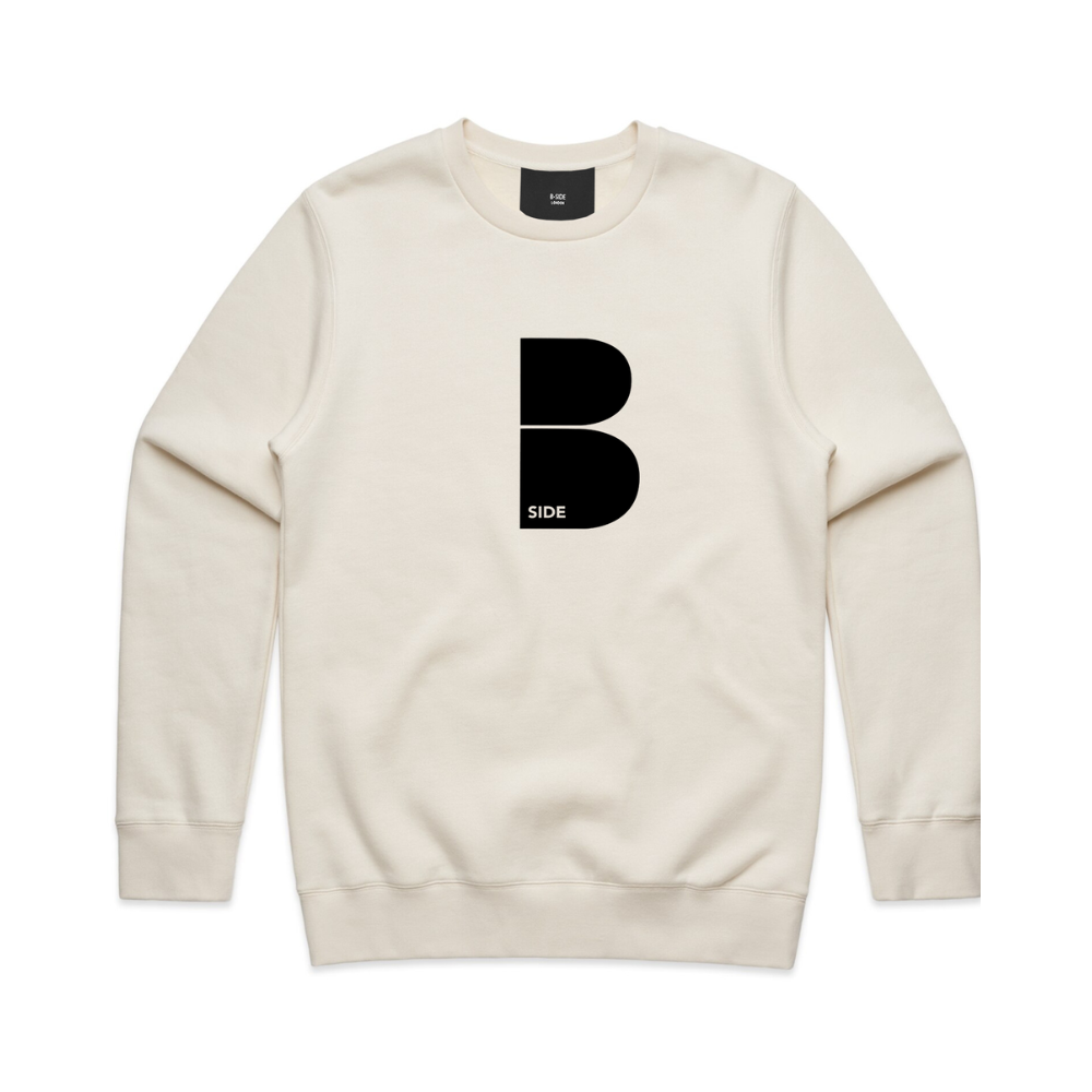 Cream Original B Logo Sweat - Black Print