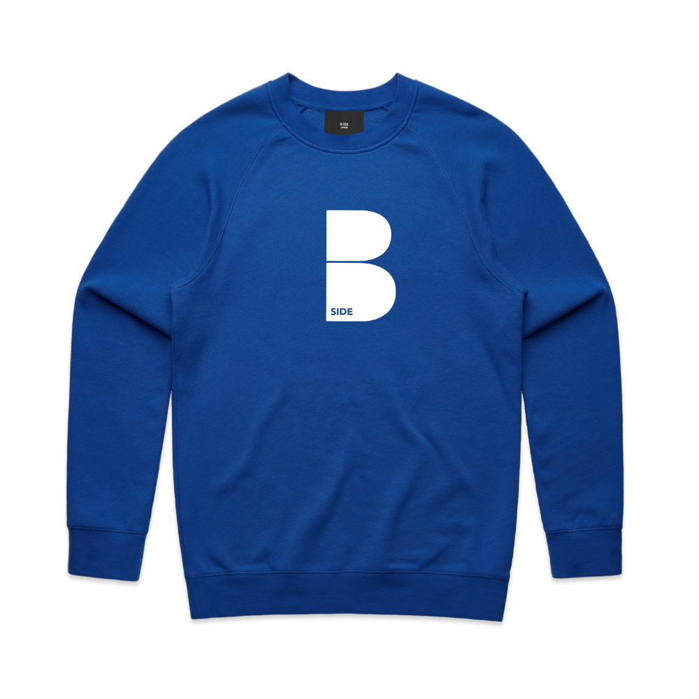 Blue Original B Logo Sweat - White Print