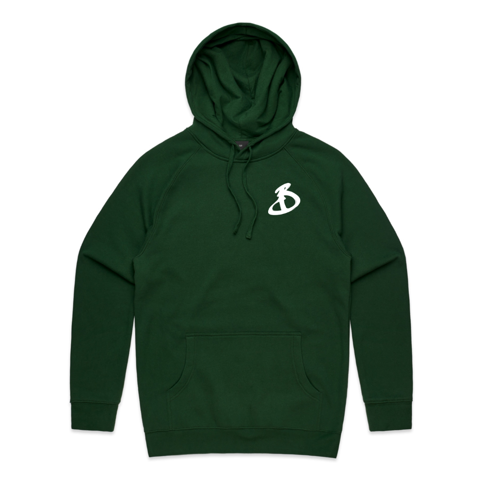 Forest Green Selector Hoodie - White Print