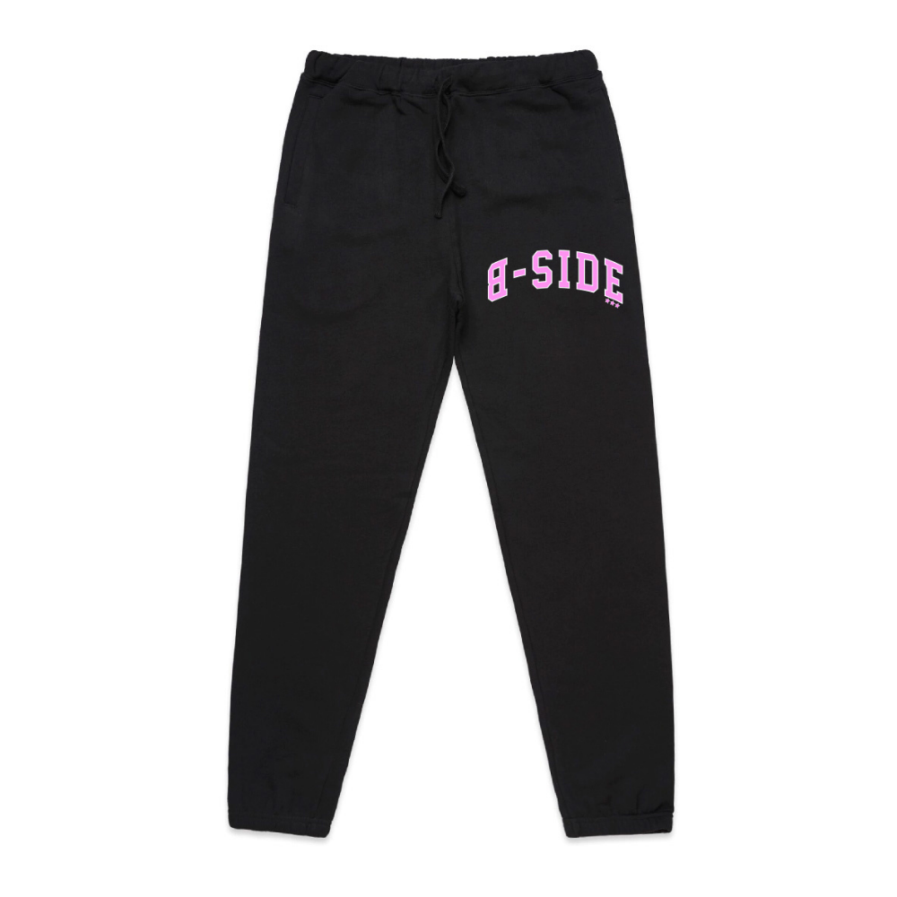 Black B-Star Filled Joggers - Pink Print