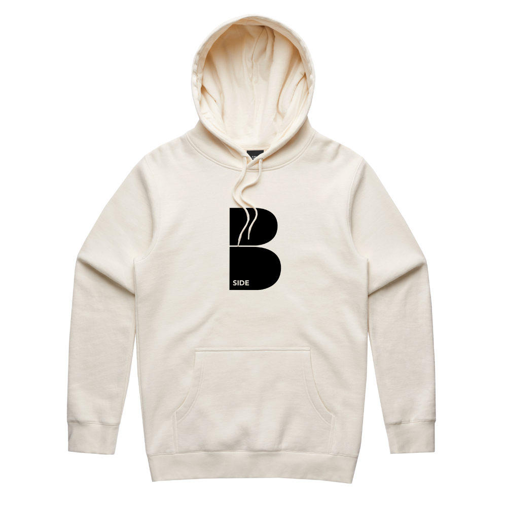 Cream Original B Logo Hoodie - Black Print