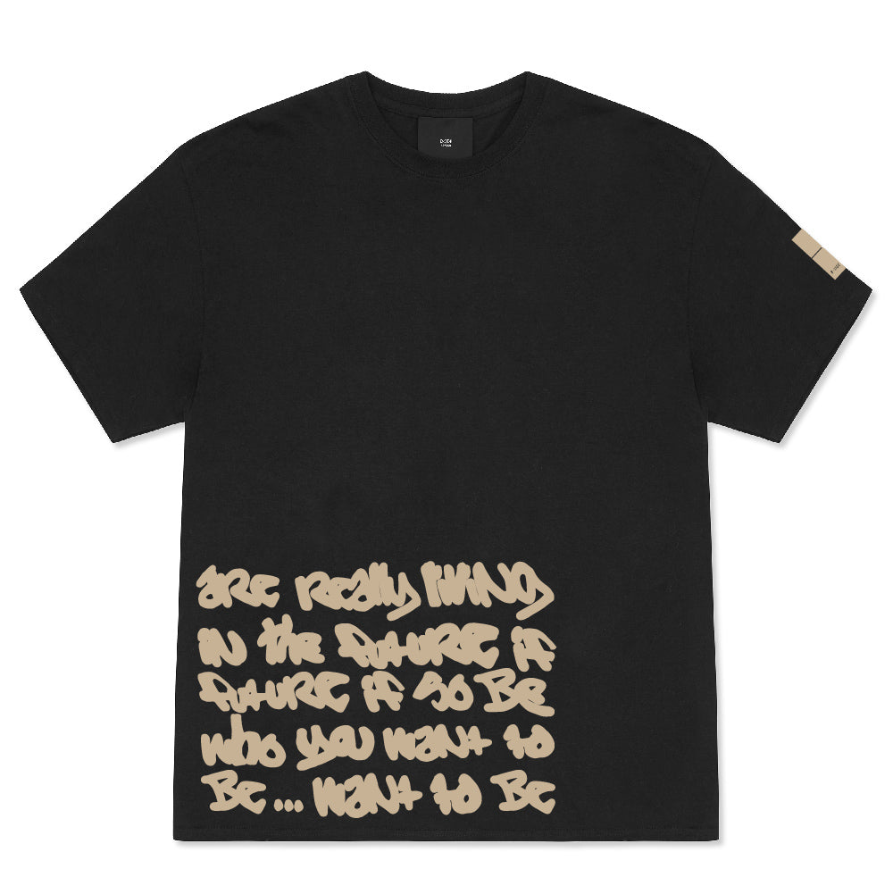 Black OG T-Shirt - Sand Print