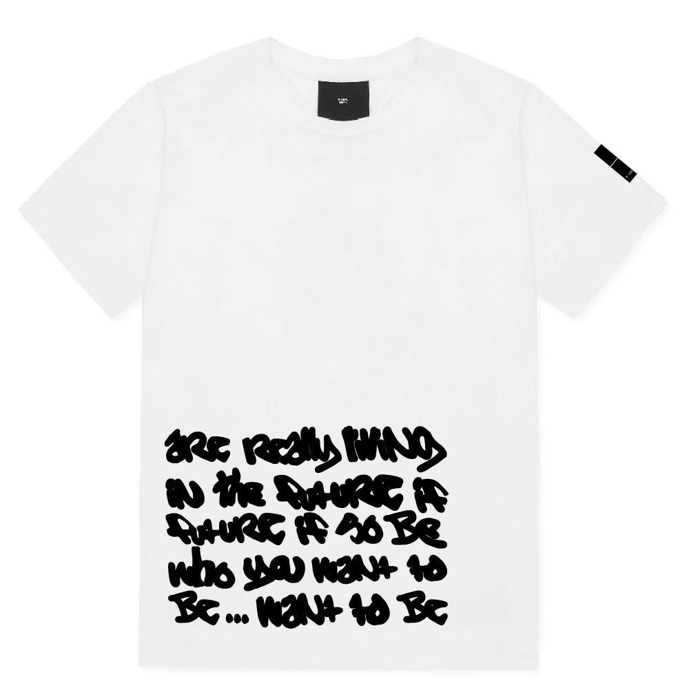 White OG T-Shirt - Black Print