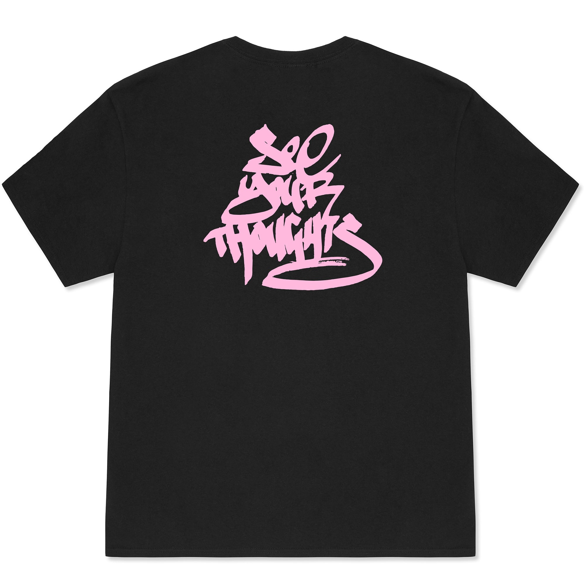 Black Throwback Graff T-Shirt - Pink Print