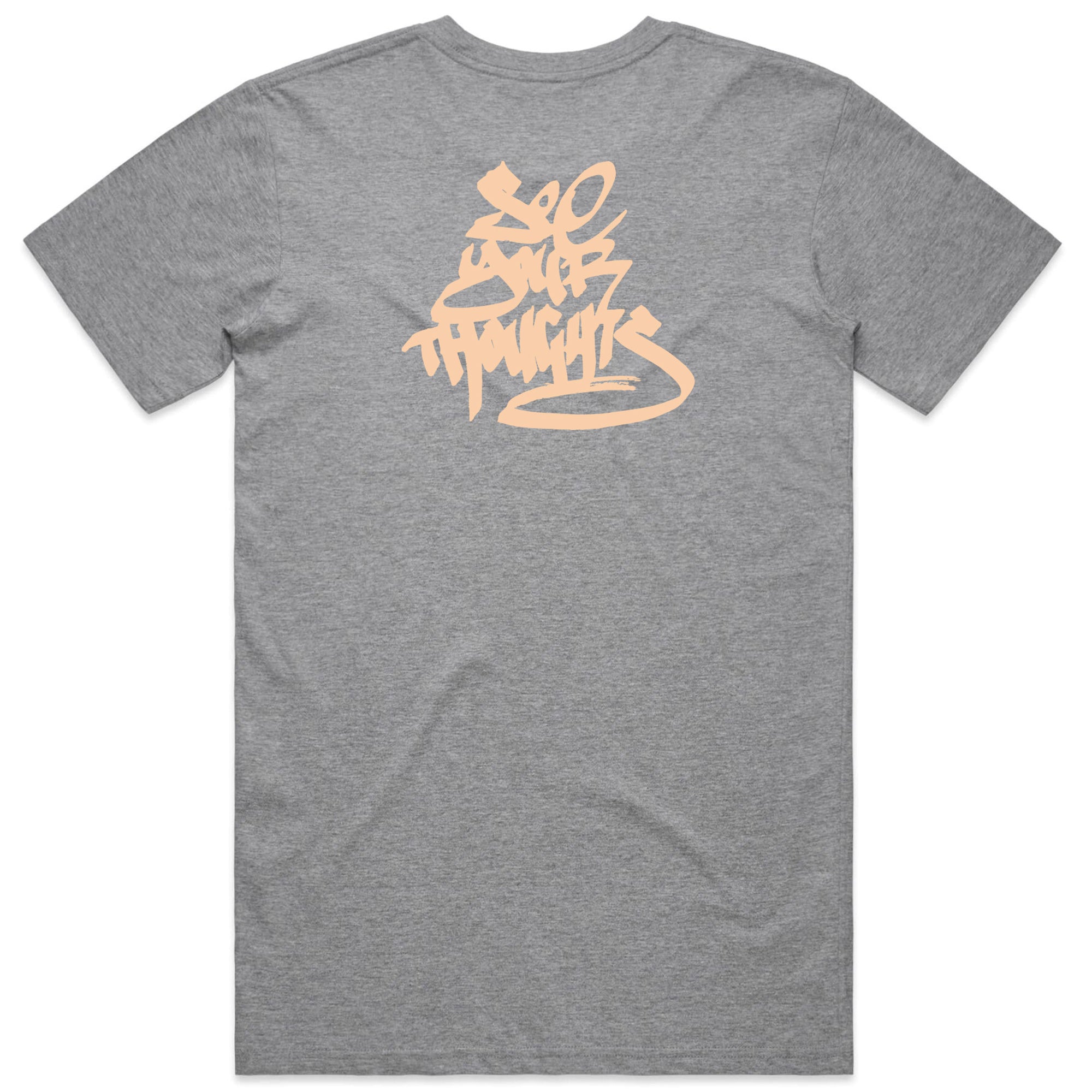 Grey Throwback Graff T-Shirt - Mustard Print