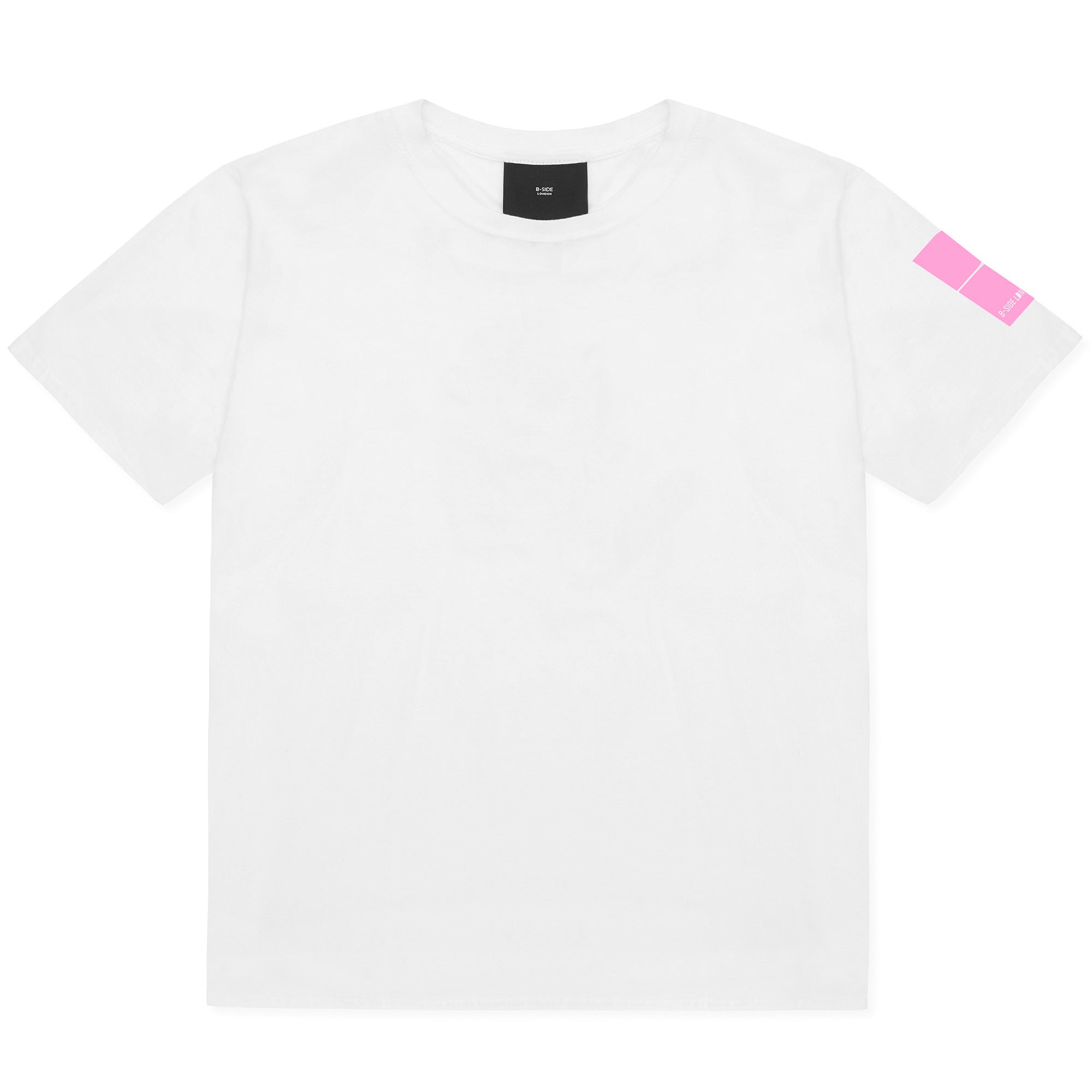 White Throwback Graff T-Shirt - Pink Print