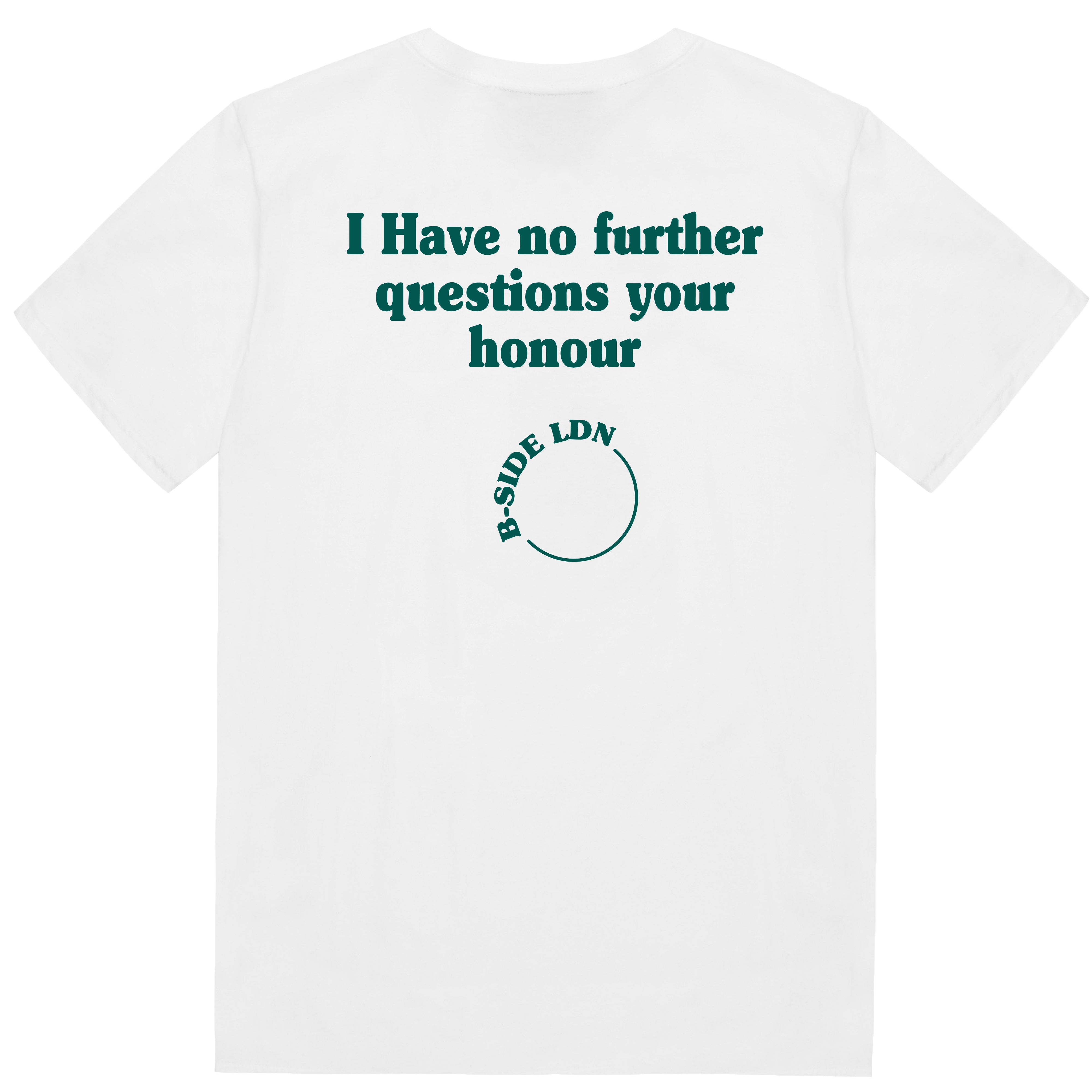 White Honour T-Shirt - Racing Green Print