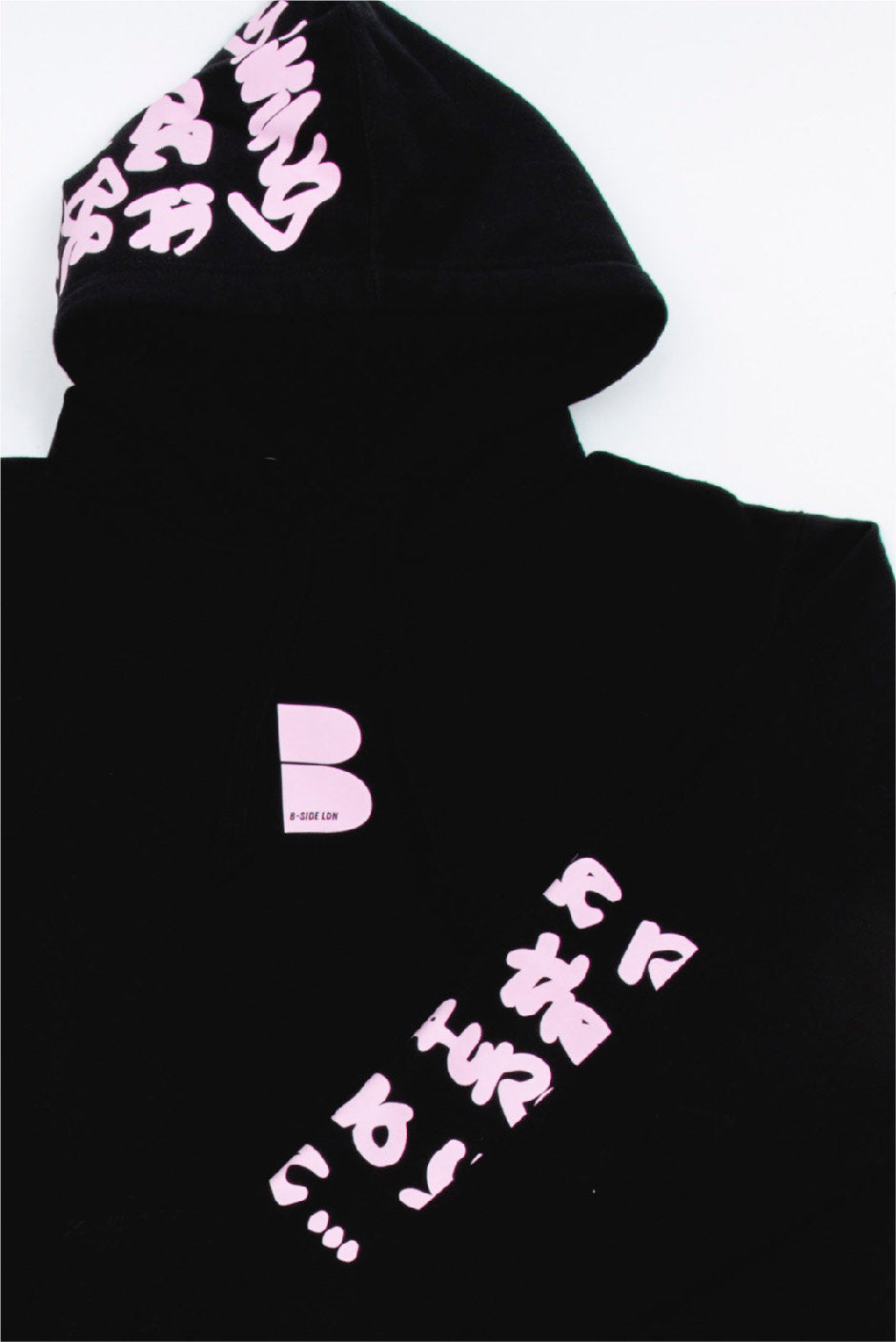 Black Bionic Hoodie - Pink Print