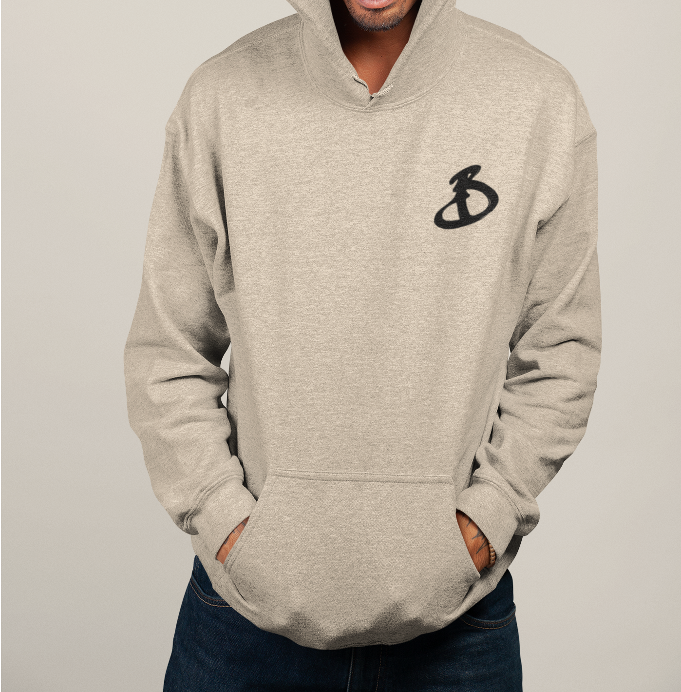 Cream Selector Hoodie - Black Print