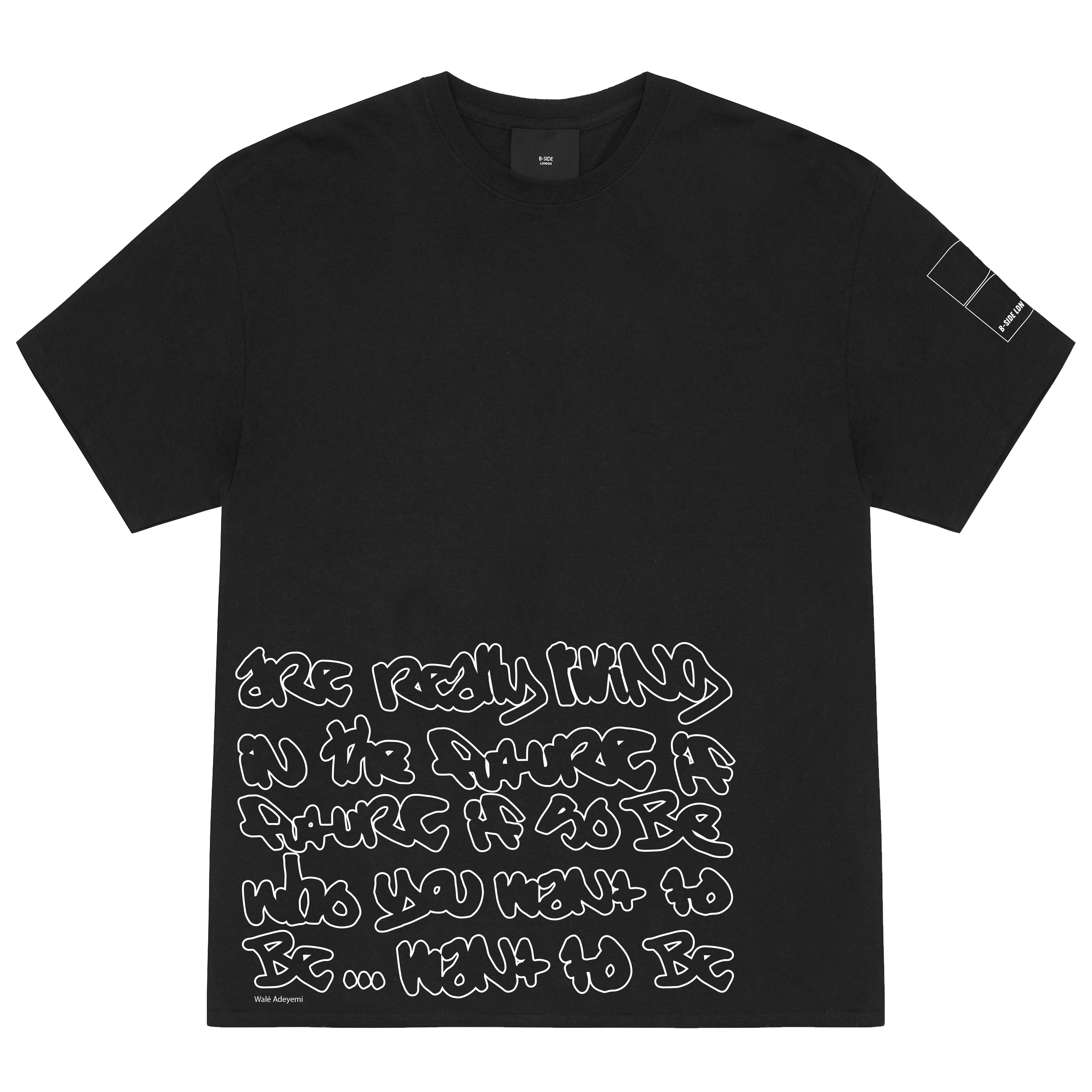Black OG Outline T-Shirt - White Print