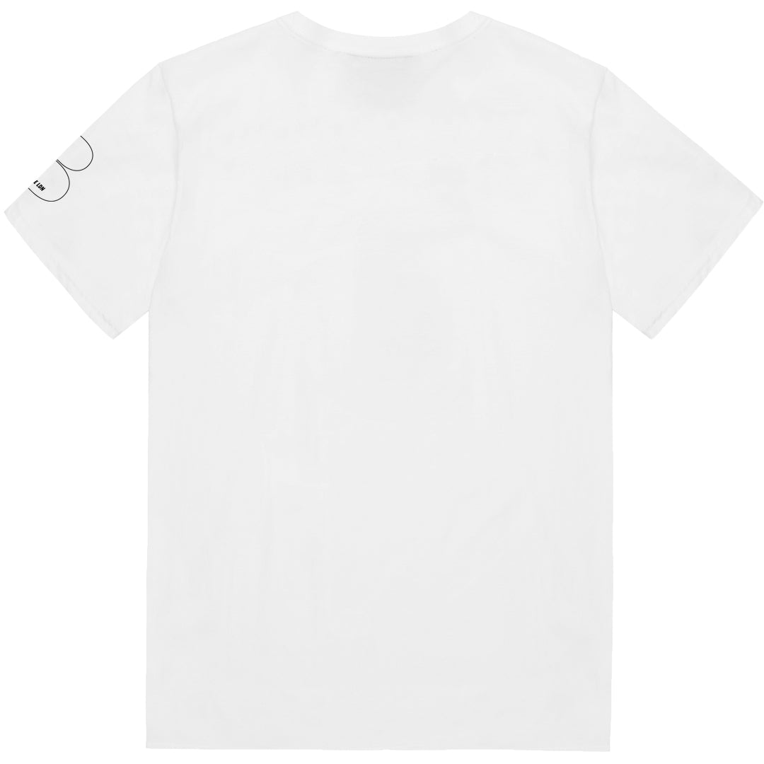 White OG Outline T-Shirt - Black Print