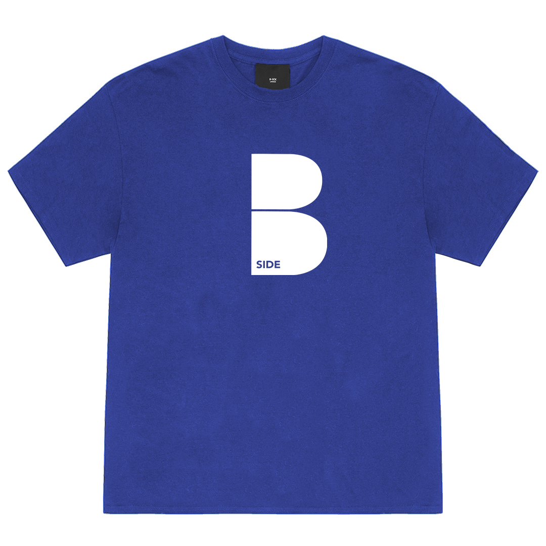 Blue Original B Logo T-Shirt - White Print
